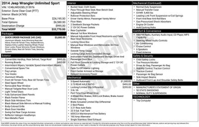 2014 Jeep Wrangler Unlimited Sport
