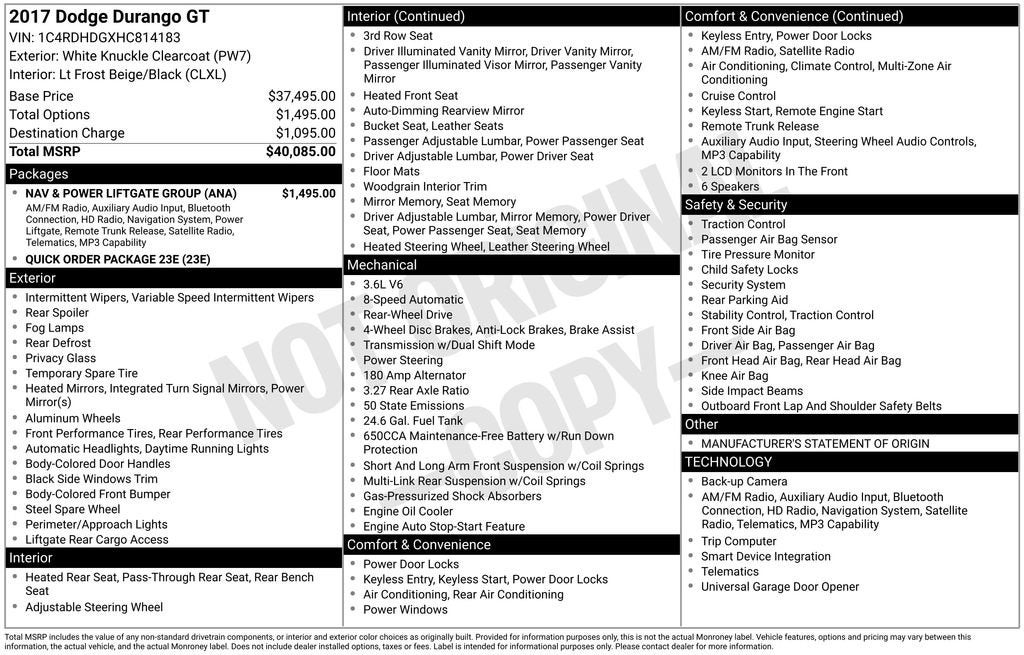 2017 Dodge Durango GT