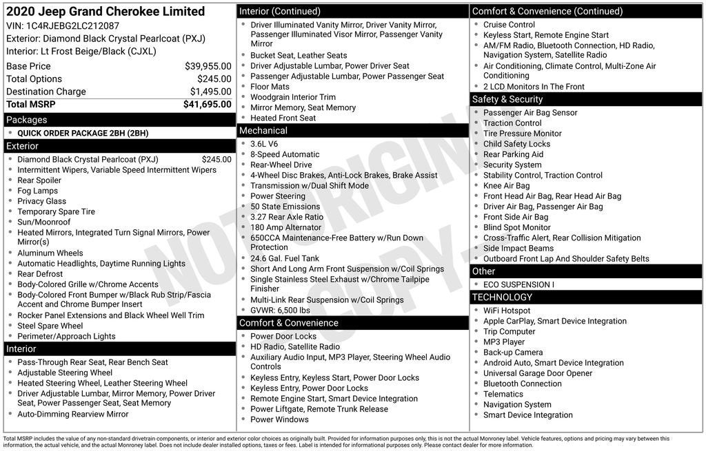 2020 Jeep Grand Cherokee Limited