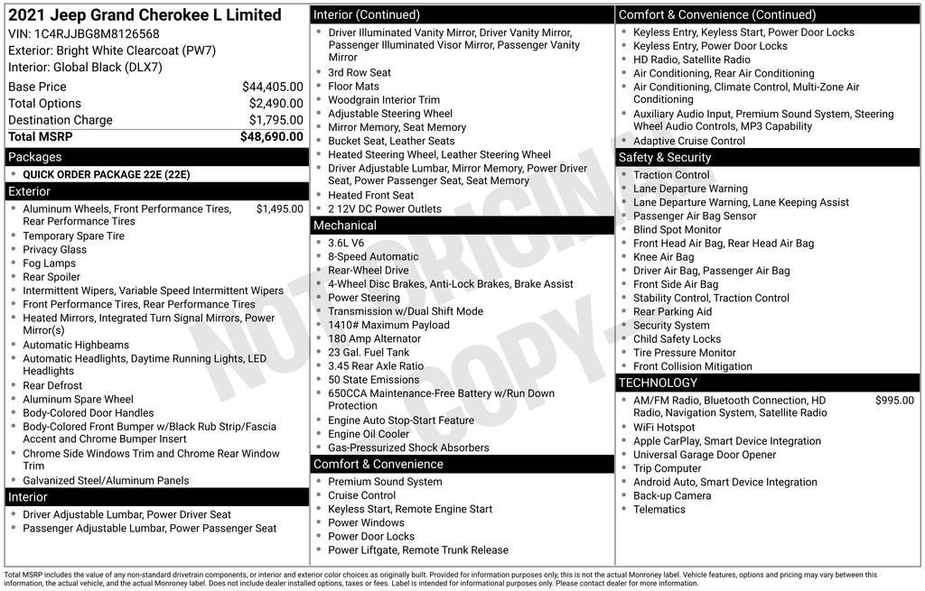 2021 Jeep Grand Cherokee L Limited