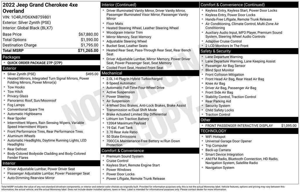 2022 Jeep Grand Cherokee 4xe Overland