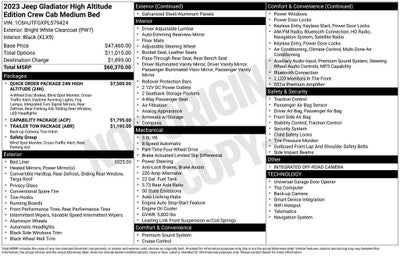 2023 Jeep Gladiator High Altitude
