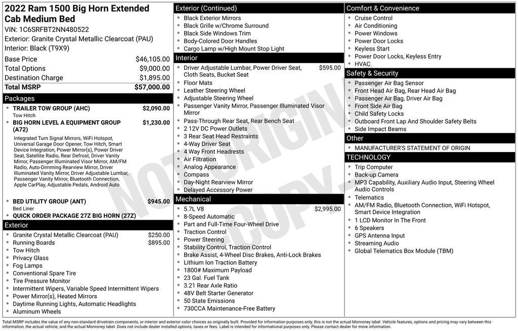 2022 RAM 1500 Big Horn