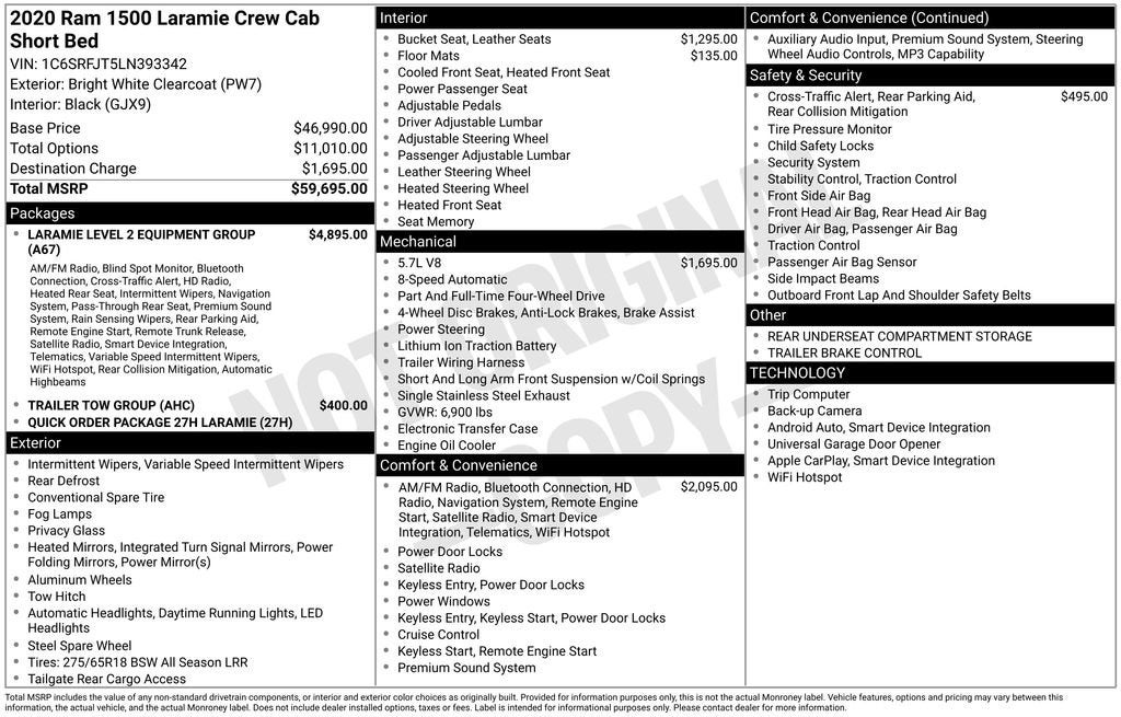 2020 RAM 1500 Laramie