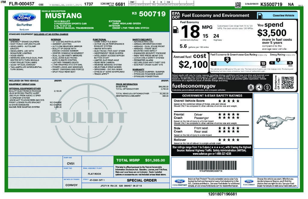2019 Ford Mustang Bullitt