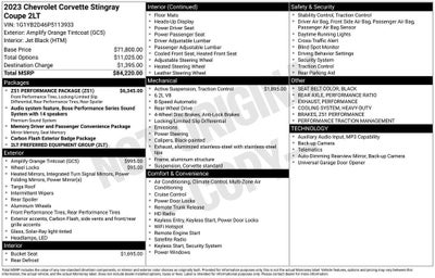 2023 Chevrolet Corvette Stingray 2LT