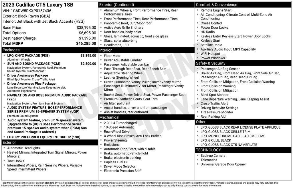 2023 Cadillac CT5 Luxury