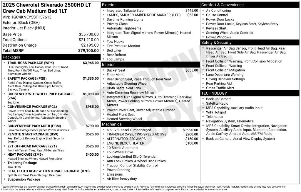 2025 Chevrolet Silverado 2500 HD LT