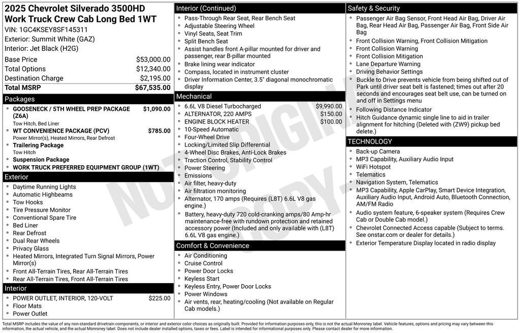 2025 Chevrolet Silverado 3500 HD WT DRW
