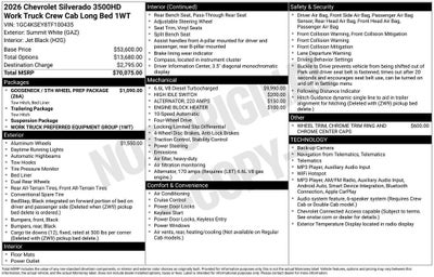 2026 Chevrolet Silverado 3500 HD WT DRW