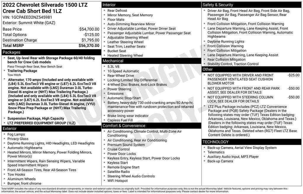 2022 Chevrolet Silverado 1500 LTZ