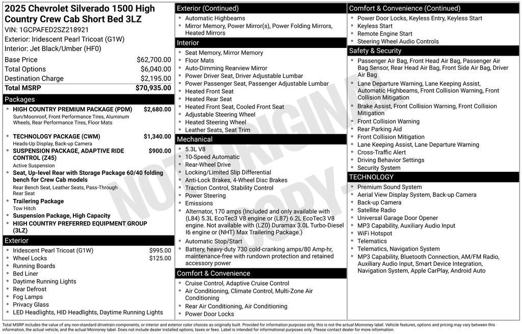 2025 Chevrolet Silverado 1500 High Country