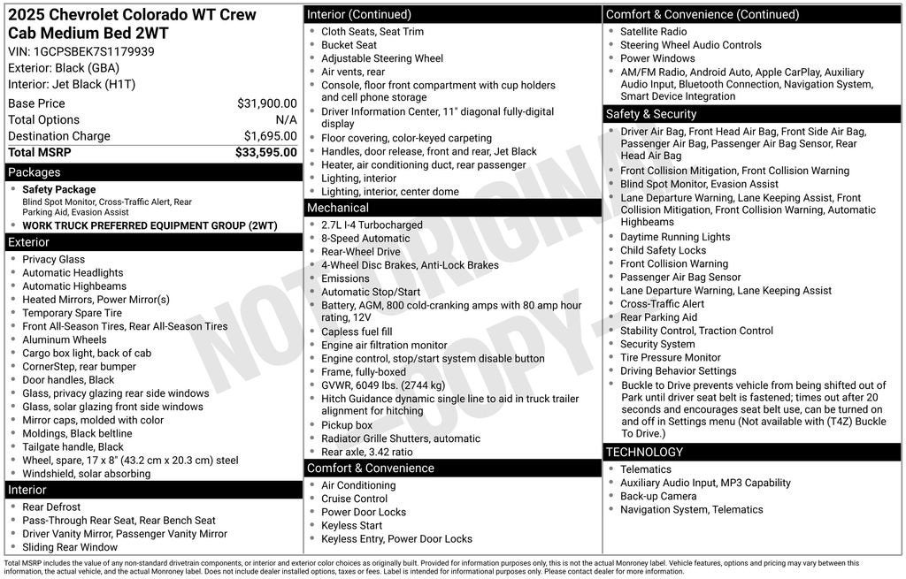 2025 Chevrolet Colorado WT/LT