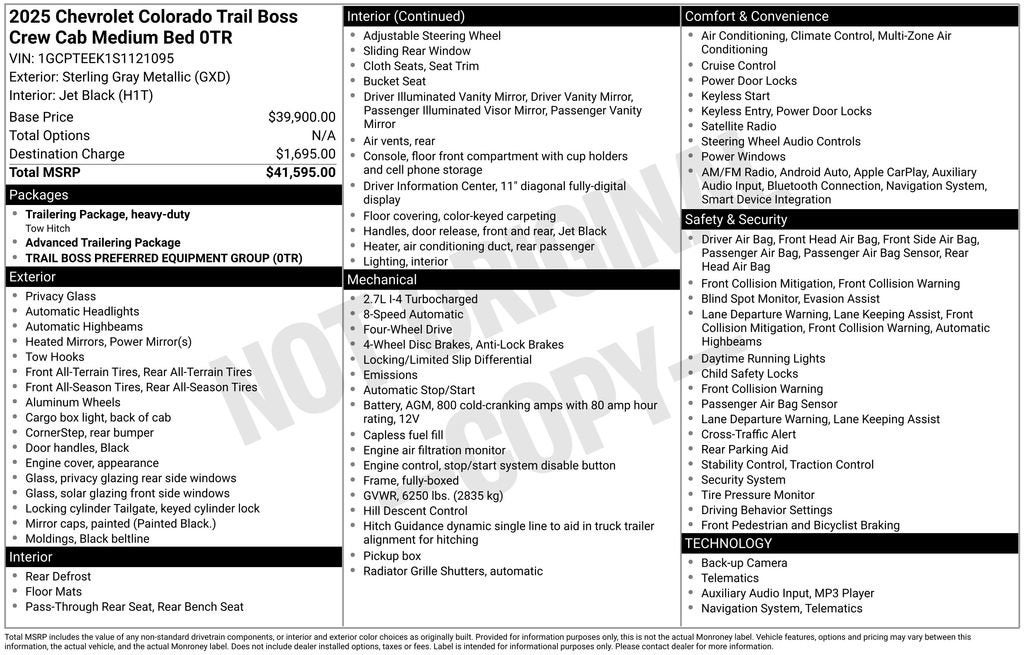 2025 Chevrolet Colorado Trail Boss