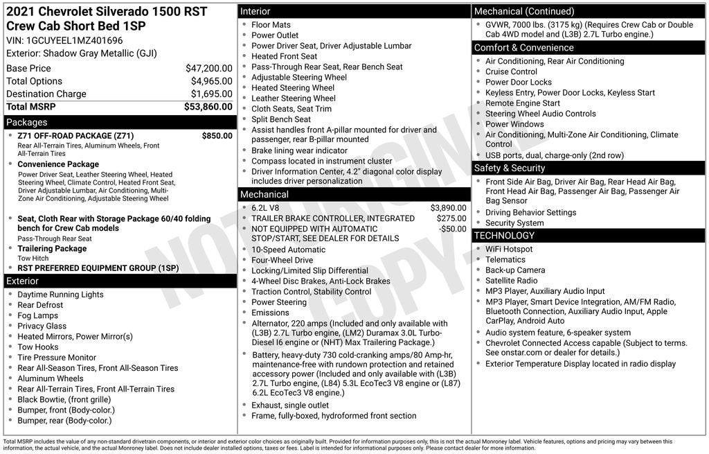 2021 Chevrolet Silverado 1500 RST