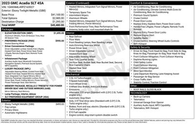 2023 GMC Acadia SLT