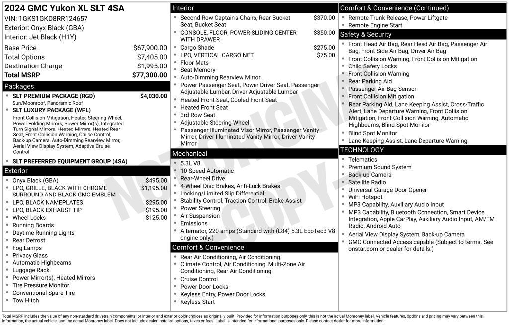 2024 GMC Yukon XL SLT