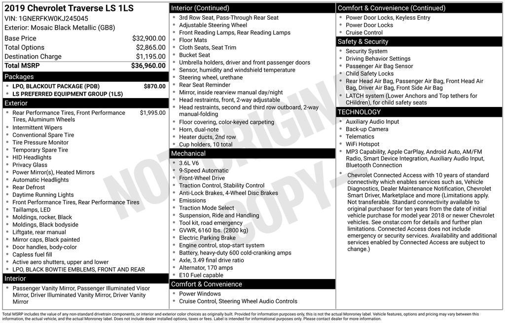 2019 Chevrolet Traverse LS
