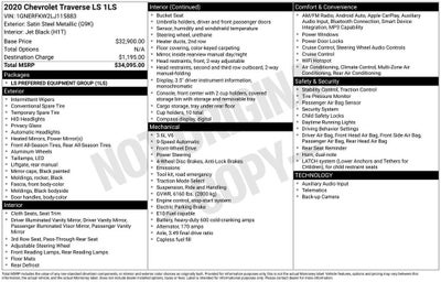 2020 Chevrolet Traverse LS