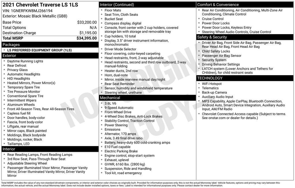 2021 Chevrolet Traverse LS