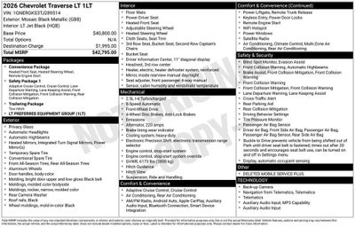 2026 Chevrolet Traverse LT