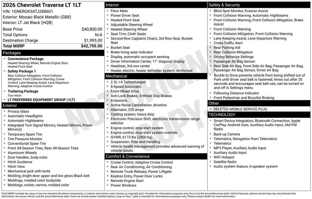 2026 Chevrolet Traverse LT