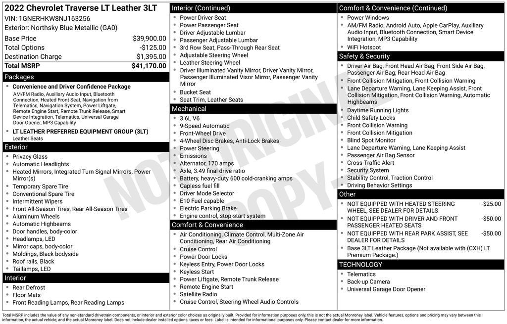 2022 Chevrolet Traverse LT Leather