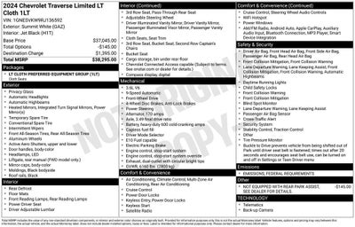 2024 Chevrolet Traverse Limited LT Cloth