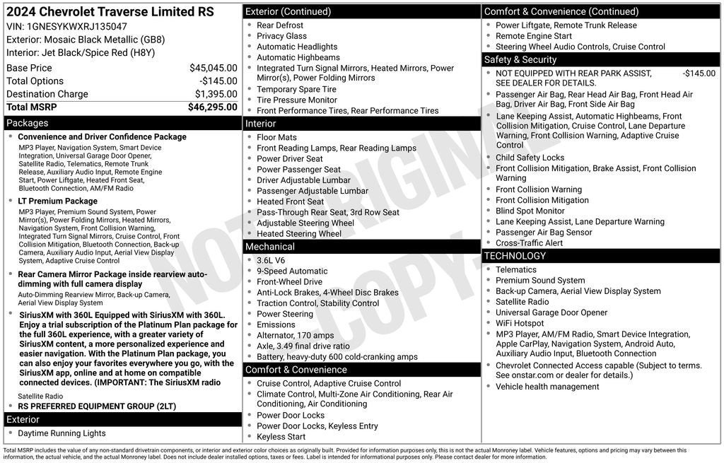 2024 Chevrolet Traverse Limited RS