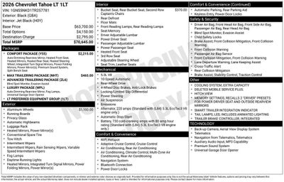 2026 Chevrolet Tahoe LT