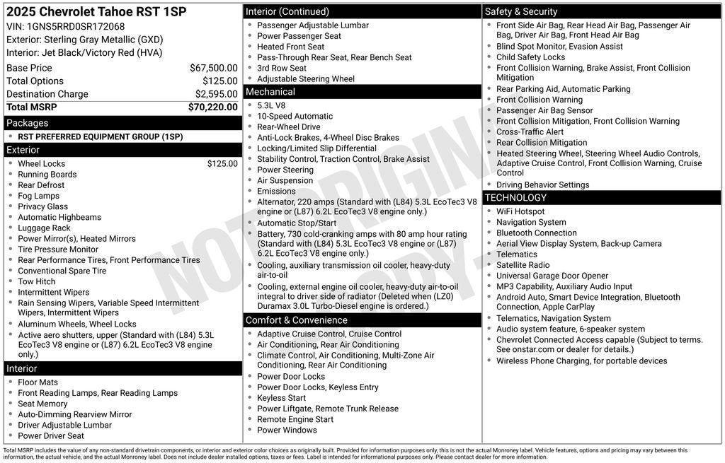 2025 Chevrolet Tahoe RST