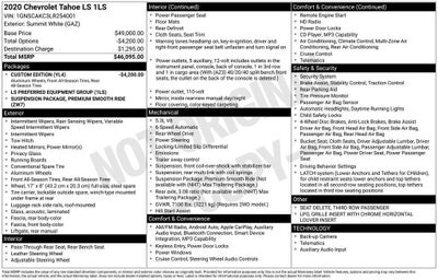 2020 Chevrolet Tahoe LS