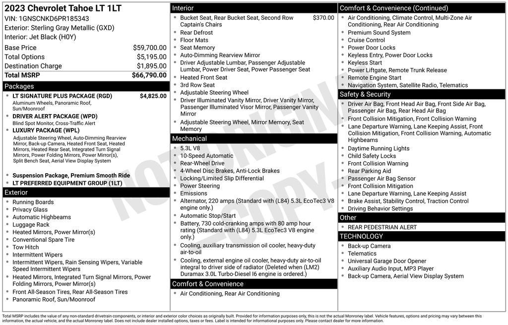 2023 Chevrolet Tahoe LT