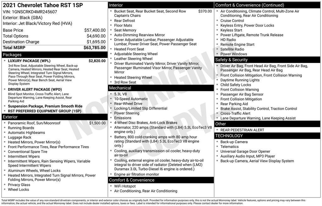 2021 Chevrolet Tahoe RST