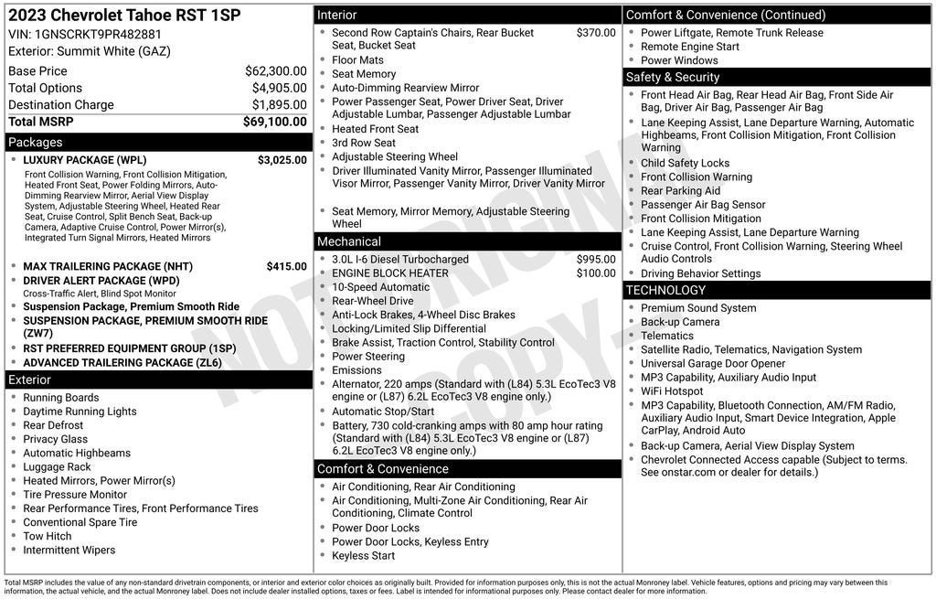 2023 Chevrolet Tahoe RST