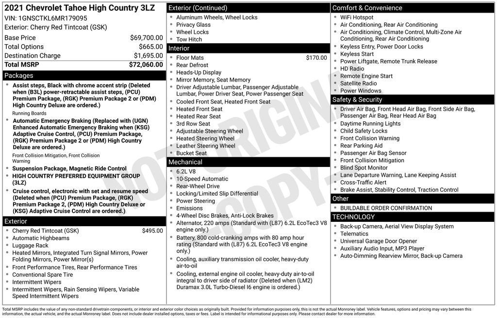 2021 Chevrolet Tahoe High Country