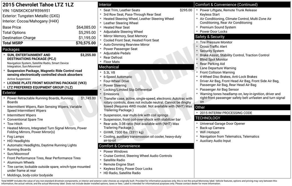 2015 Chevrolet Tahoe LTZ