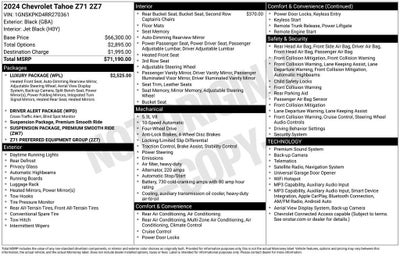 2024 Chevrolet Tahoe Z71