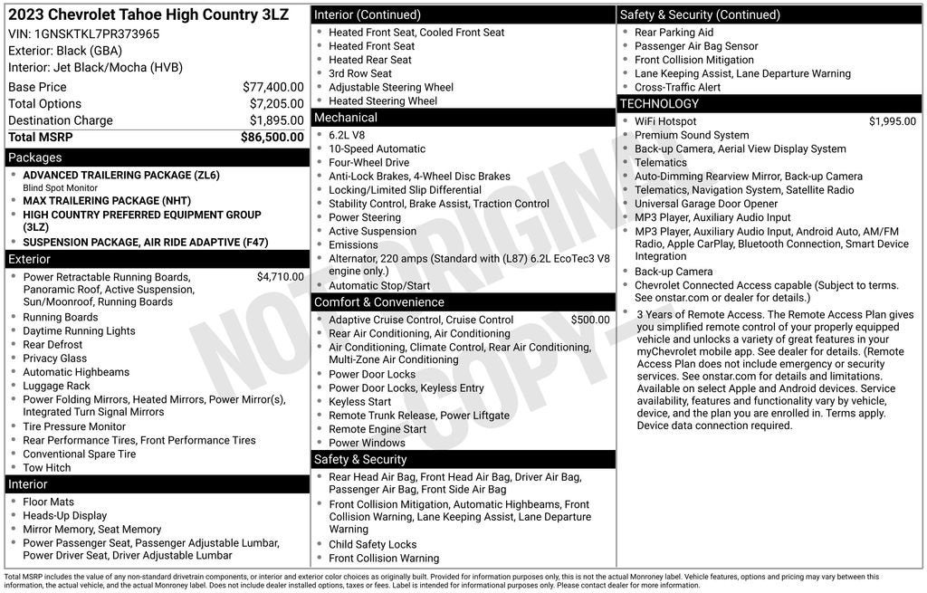 2023 Chevrolet Tahoe High Country