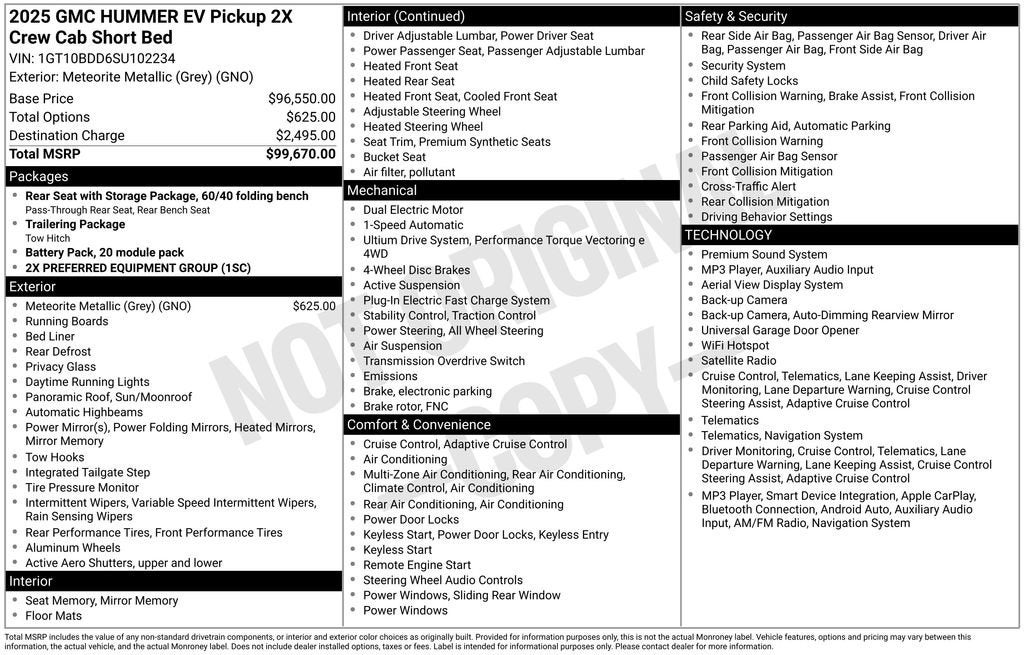 2025 GMC HUMMER EV Pickup 2X