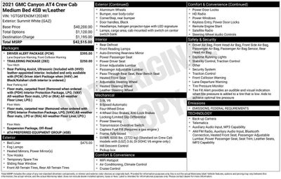 2021 GMC Canyon AT4 - Leather