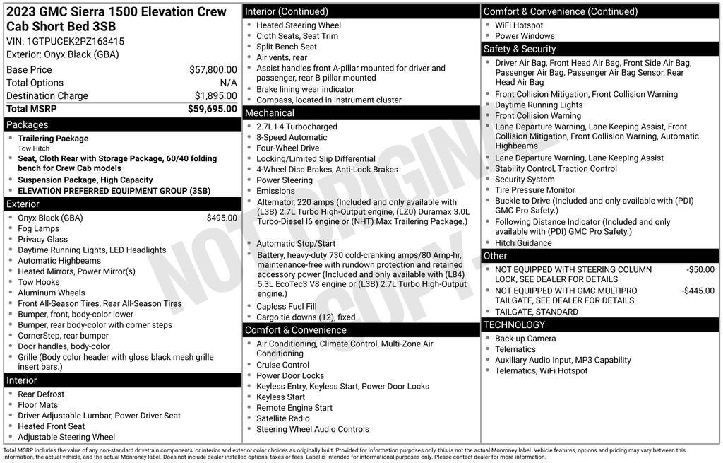 2023 GMC Sierra 1500 Elevation