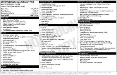 2020 Cadillac Escalade Luxury