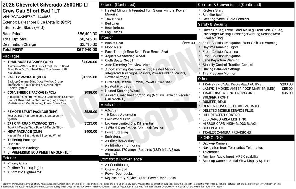 2026 Chevrolet Silverado 2500 HD LT