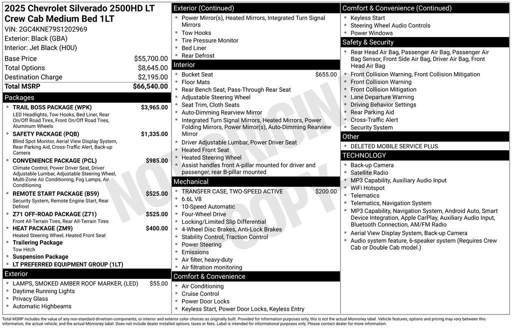 2025 Chevrolet Silverado 2500 HD LT