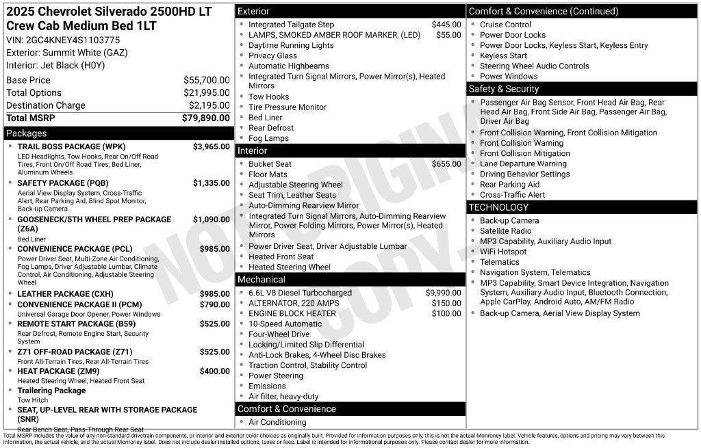 2025 Chevrolet Silverado 2500 HD LT