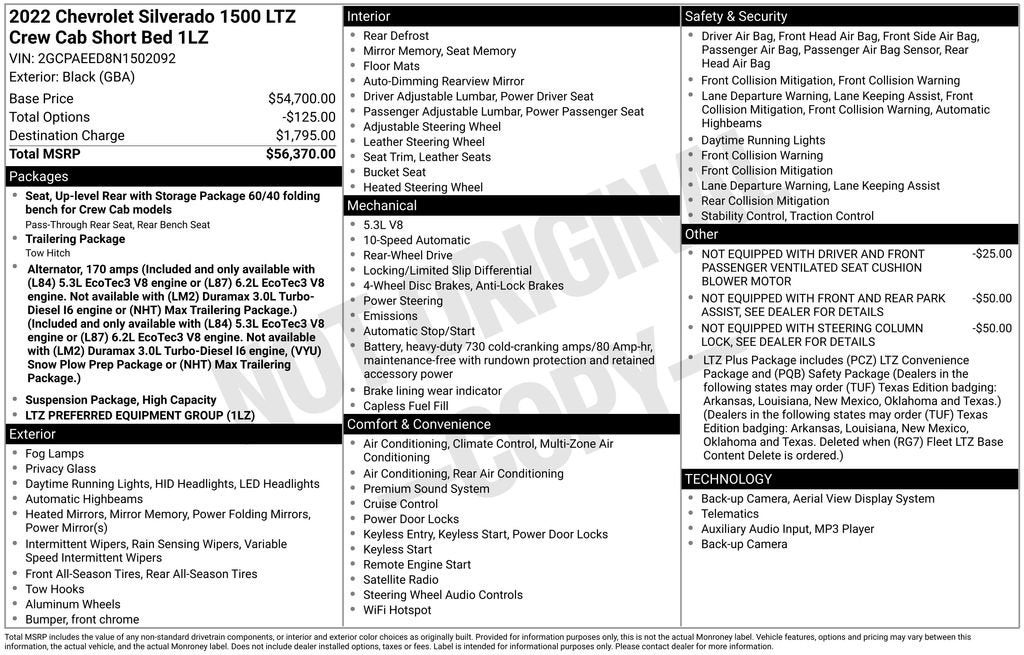 2022 Chevrolet Silverado 1500 LTZ