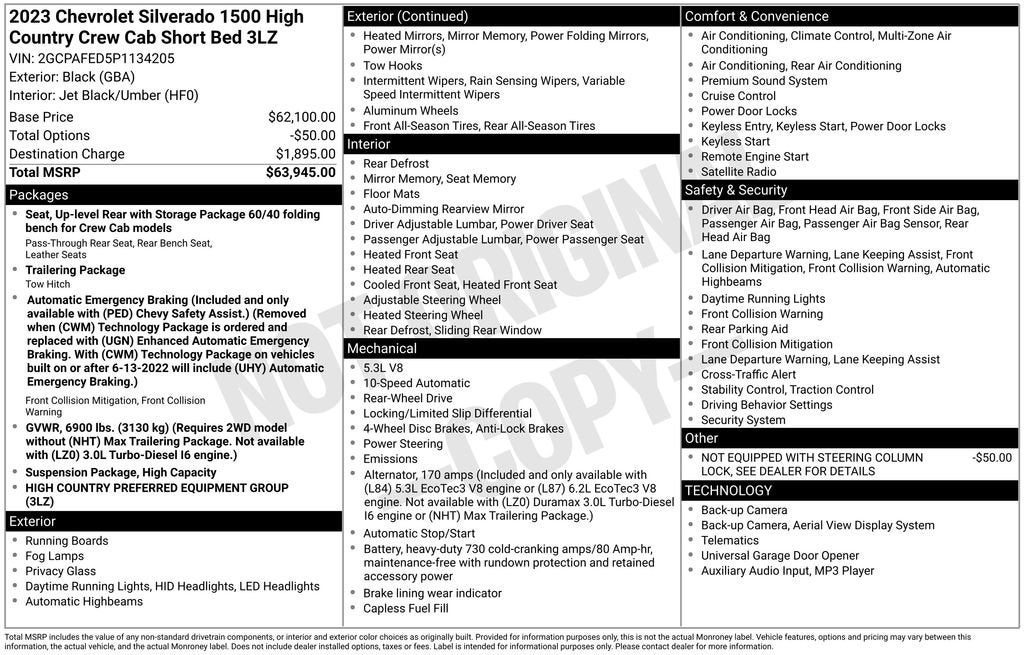2023 Chevrolet Silverado 1500 High Country