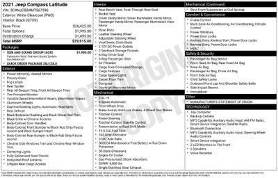 2021 Jeep Compass Latitude FWD