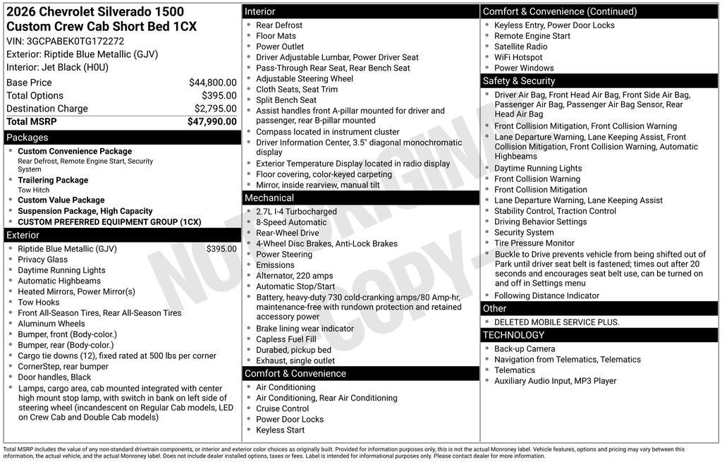 2026 Chevrolet Silverado 1500 Custom